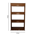 Sturdy plastic shelving unit with wheels for home organization