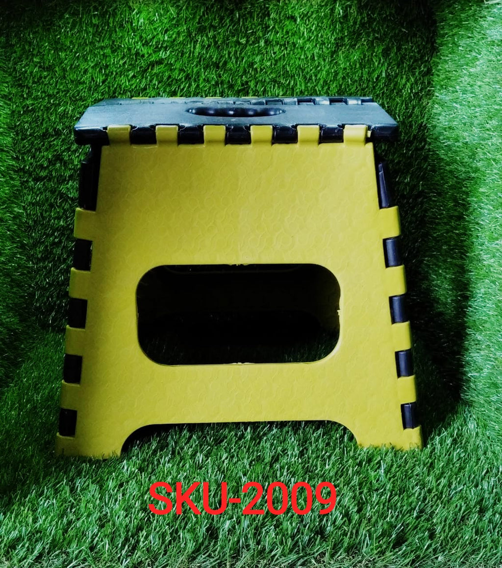 Multicolor portable step stool with handle, easy to carry for various tasks.