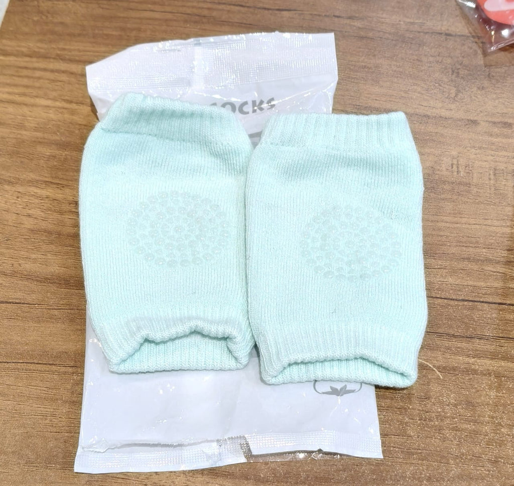 Additional view of mint green toddler knee protector leg warmers