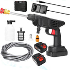 Carivox Cordless Car Washer gun kit with 48V battery and accessories.