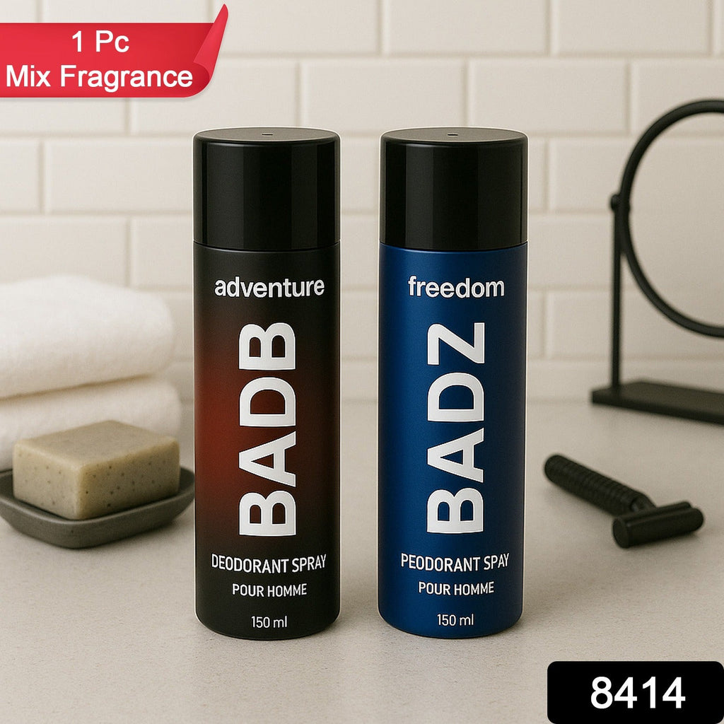 Close-up view of men’s deodorant body spray bottle with skin-friendly formula
