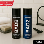 Close-up view of men’s deodorant body spray bottle with skin-friendly formula