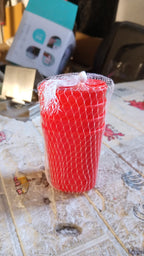 Lifestyle shot of unbreakable plastic glasses filled with a refreshing drink.