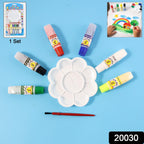 Children art painting kit including brush and palette