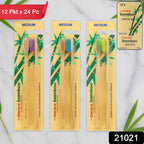 Adult bamboo toothbrush offering gentle teeth cleaning