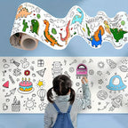 Educational coloring roll featuring ocean theme marine animals for kids