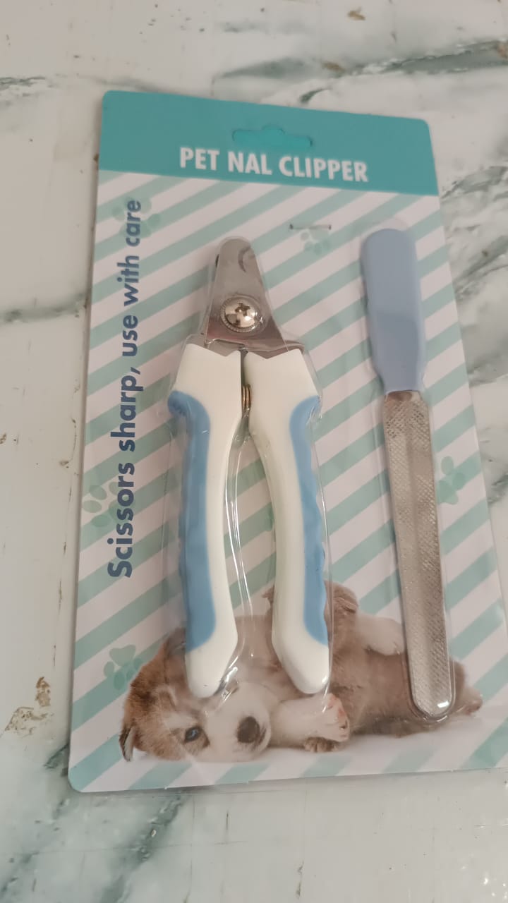 Home use pet nail clipper and file grooming set for dogs and cats