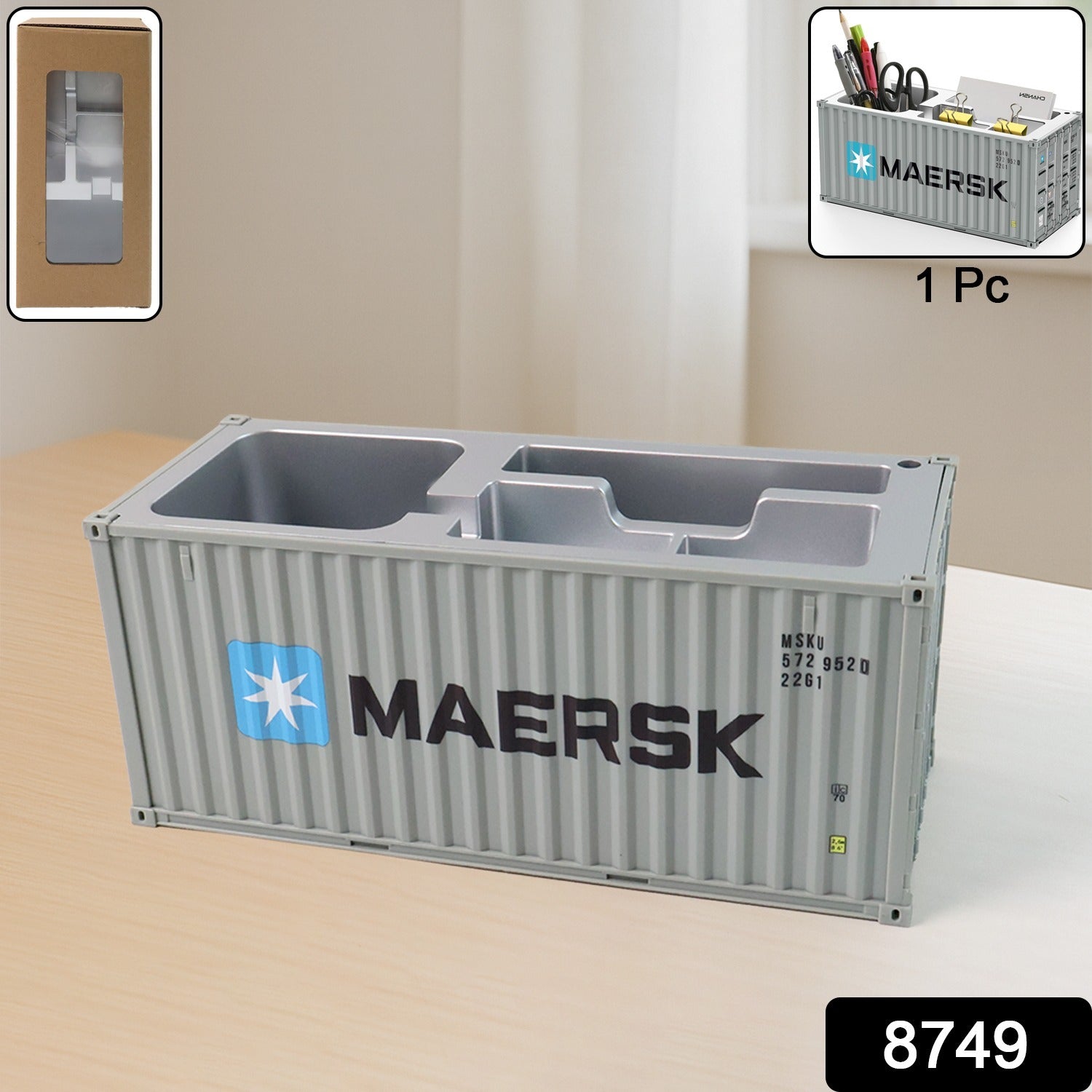 Creative container-style utility holder for office supplies and accessories