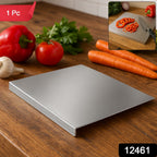 Modern stainless steel kitchen cutting board providing hygienic surface