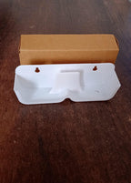 Multiple pairs of eyeglasses and sunglasses neatly displayed on the holder.