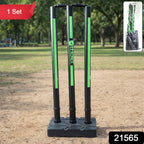 Heavy base cricket stumps ideal for backyard cricket training