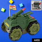 Side angle of the Tumbling Tank Toy Car, highlighting its compact and sturdy build.