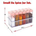 Vibrant plastic spice jars ideal for efficient kitchen organization.