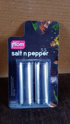 Vertical image of Supermom stainless steel salt and pepper shaker set