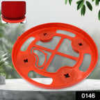 Side view of gas cylinder trolley showing multi-directional, lockable wheels