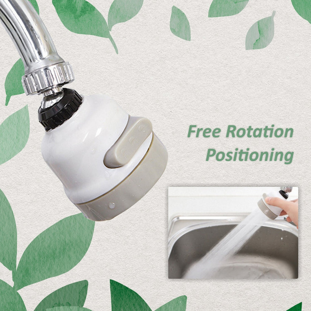 Close-up view of the 3-mode water saving faucet nozzle, highlighting its durable construction.