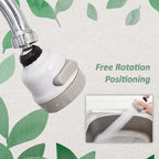 Close-up view of the 3-mode water saving faucet nozzle, highlighting its durable construction.