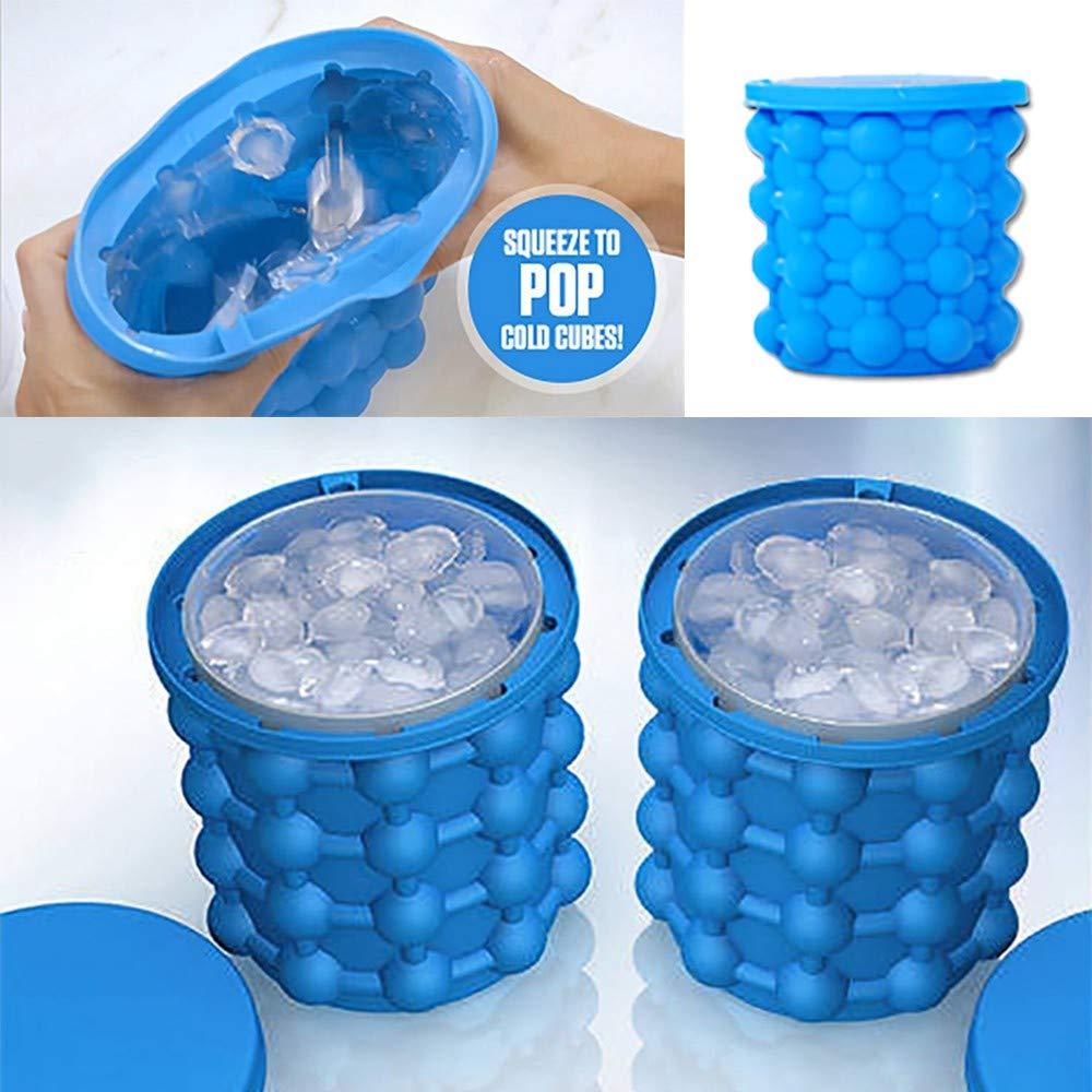 Close-up of the silicone ice cube mold highlighting its flexible, non-stick interior.