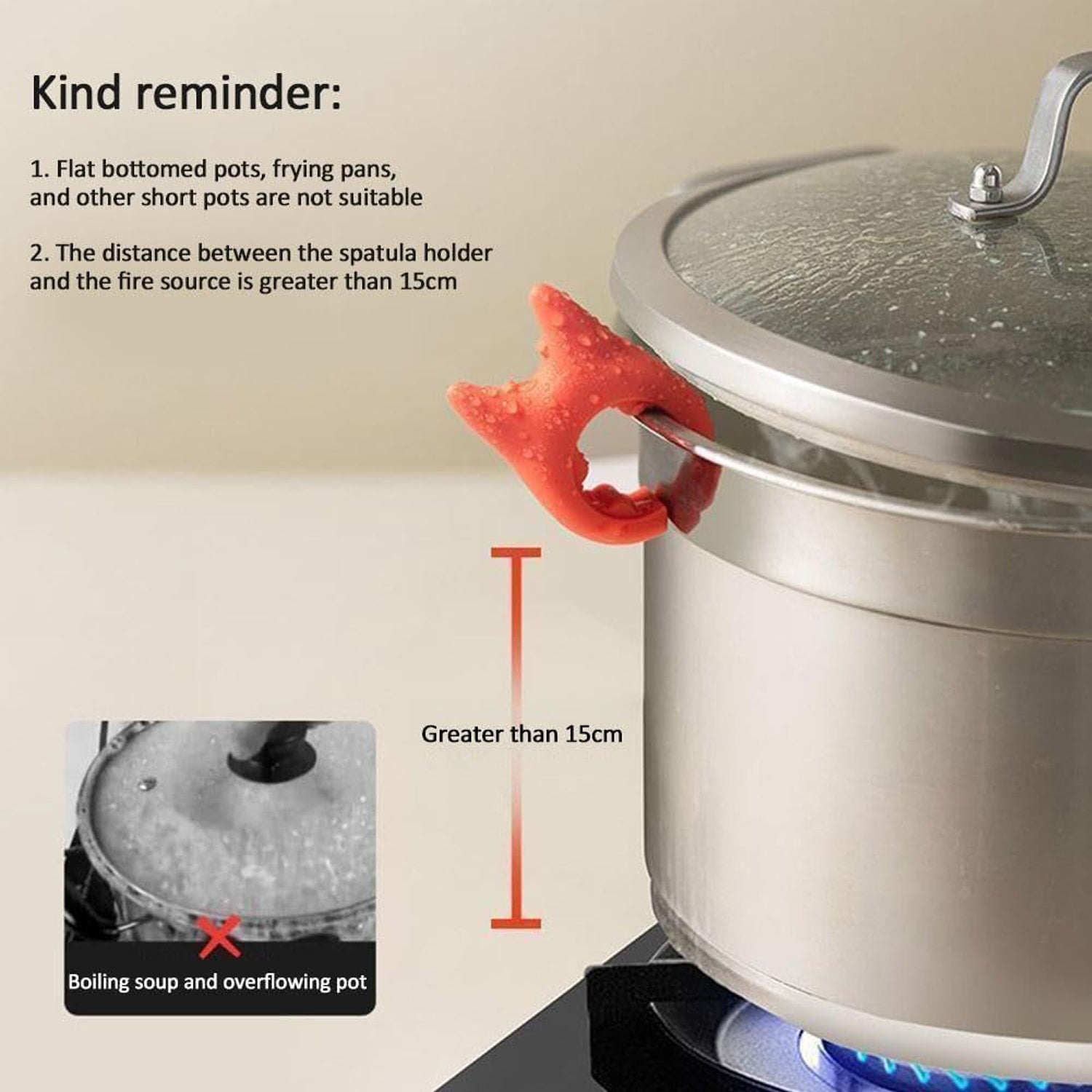 Compact pot holder supports various kitchen utensils in a stylish cat ear design