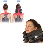 Comfortable neck pillow with three inflatable layers