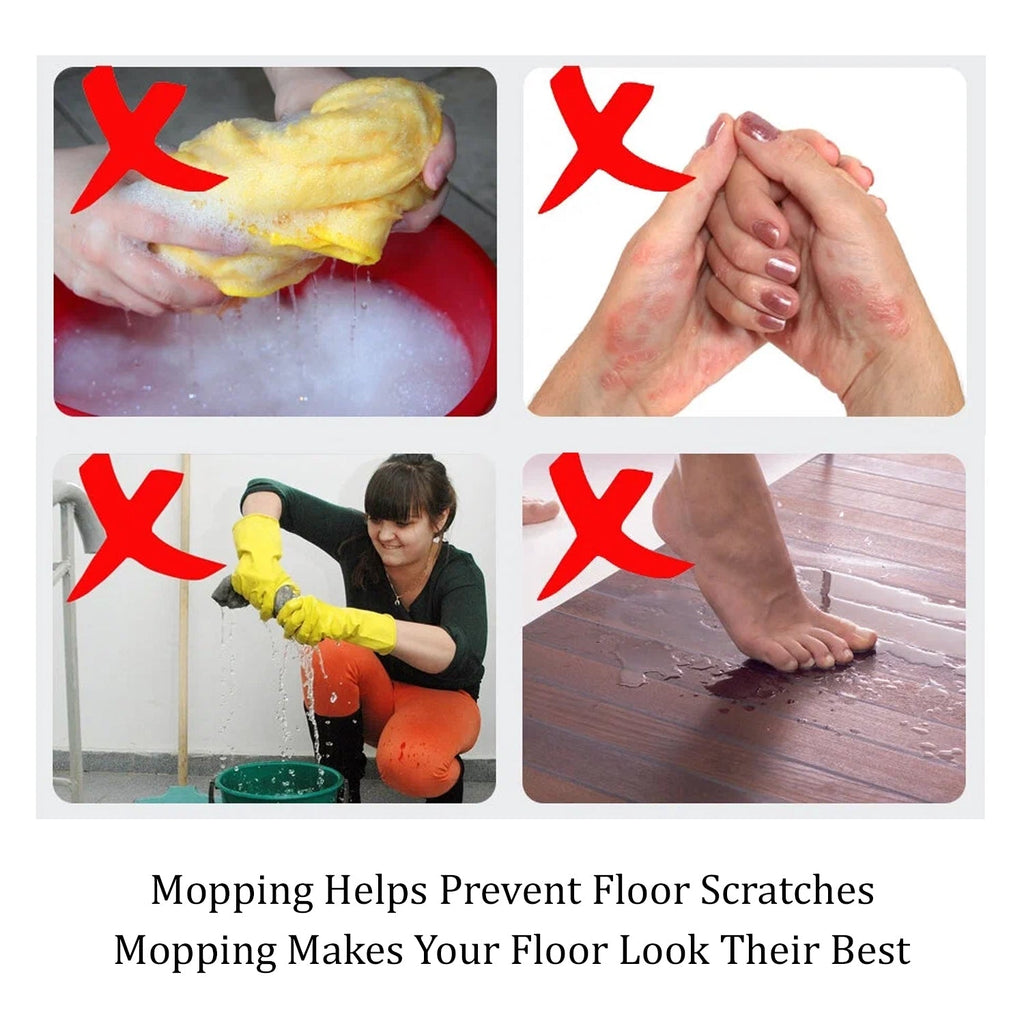 Complete floor cleaning system: spin mop and large bucket combo.