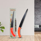 Ergonomic hand pruning saw with a sharp blade for efficient cutting.