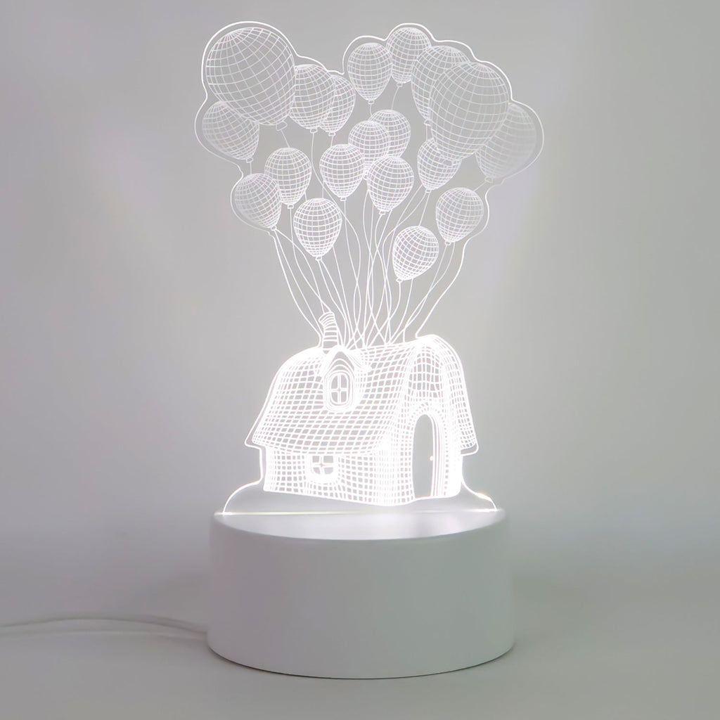 Decorative 3D Illusion LED Night Lamp with illuminated acrylic base
