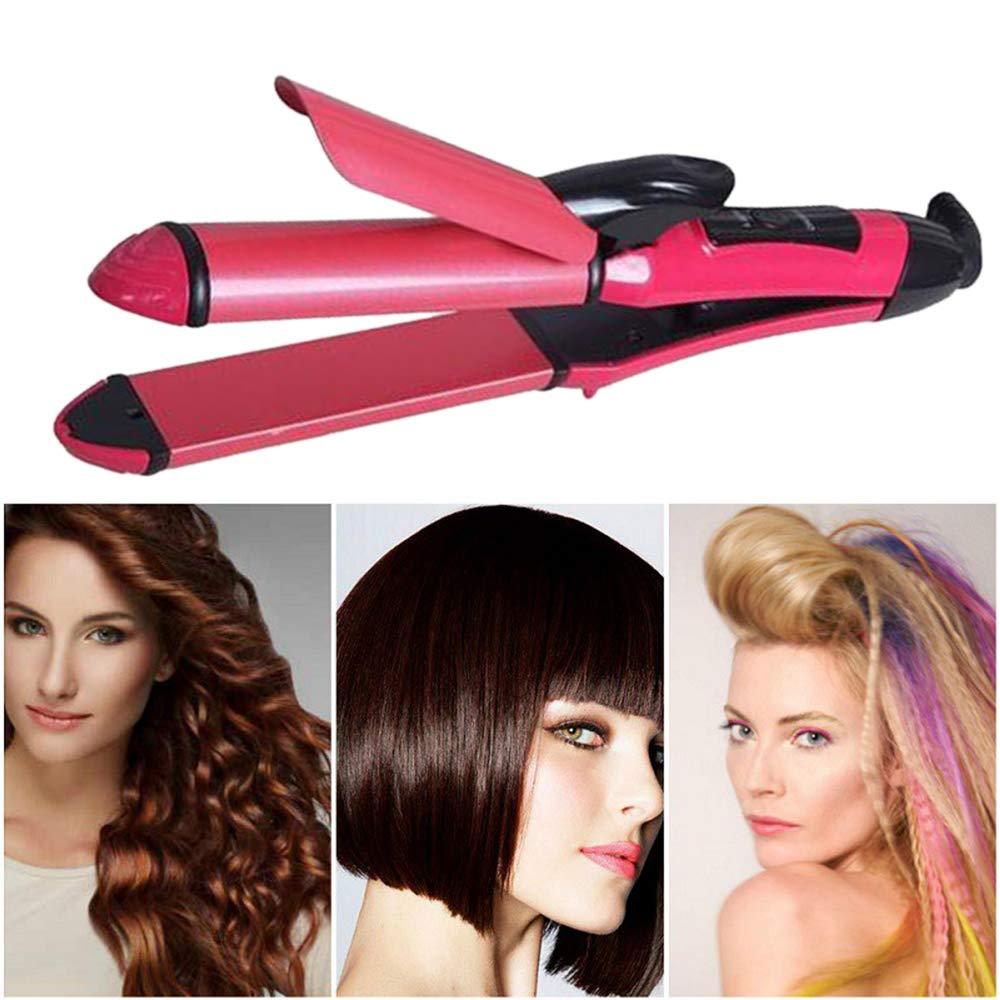 Hair iron with 360-degree rotating cord for tangle-free styling.