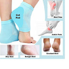 Soft silicone gel heel socks designed for intense hydration.
