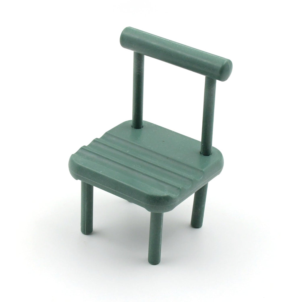 Close-up of the smooth, eco-friendly beech wood finish of the mini chair phone stand.