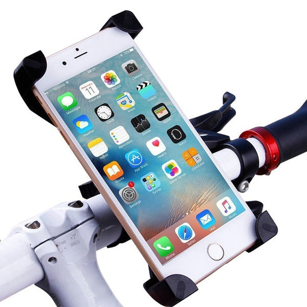 Ergonomic design of the universal bike phone holder for easy access.
