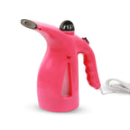 Ergonomic design of the travel-friendly garment steamer held comfortably in hand.