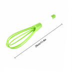 Long-lasting plastic balloon whisk, ideal for frothing milk and blending juices.