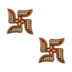 Traditional decorative Swastik acrylic sticker set for home pooja decoration