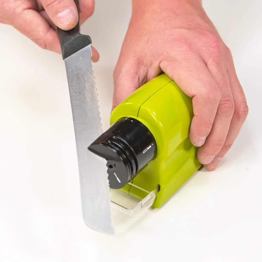 Another angle of the powerful cordless sharpener, perfect for achieving sharp edges.