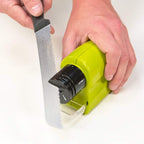 Another angle of the powerful cordless sharpener, perfect for achieving sharp edges.