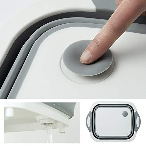 Space-saving 3-in-1 kitchen tool, showing its compact, folded state.