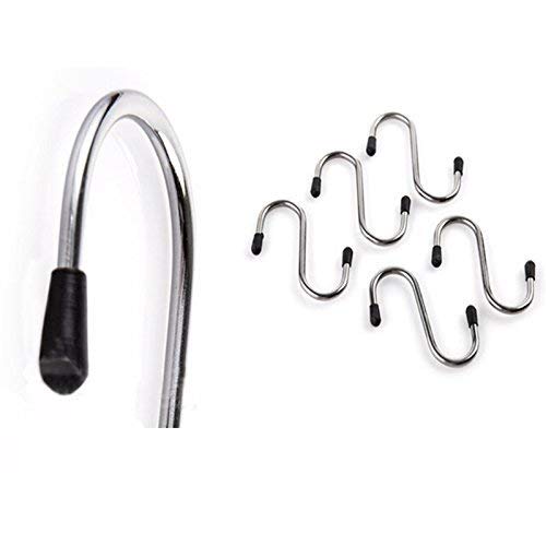 Durable stainless steel S-shaped hook, ideal for heavy items.