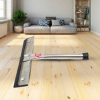 Ergonomic stainless steel kitchen wiper shown from a stylish angle, highlighting its design.