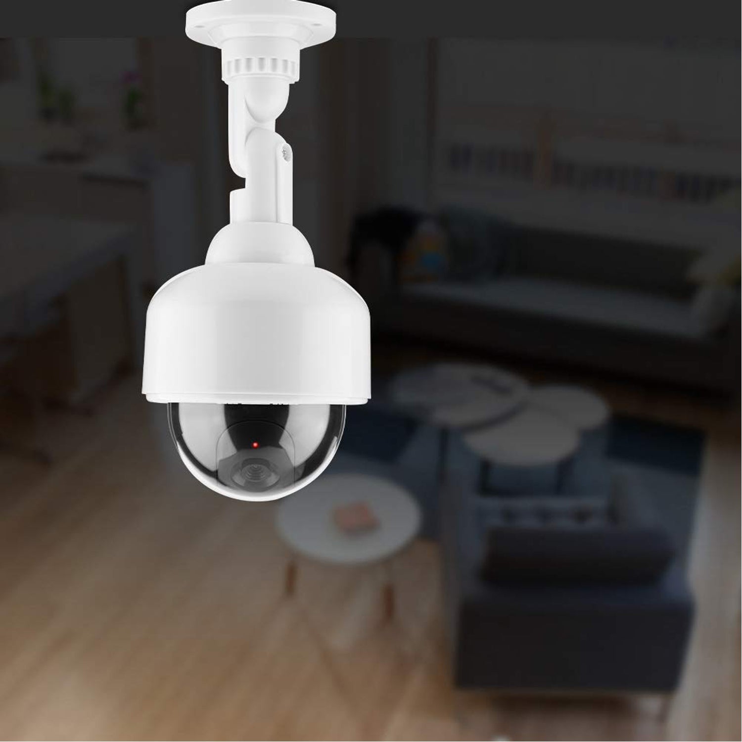 Dummy CCTV camera mounted to simulate active surveillance
