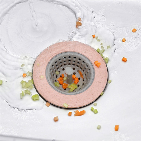 Detailed view of the silicone kitchen sink strainer basket's construction.