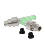 LED flashlight valve caps providing strong illumination on a vehicle tire.