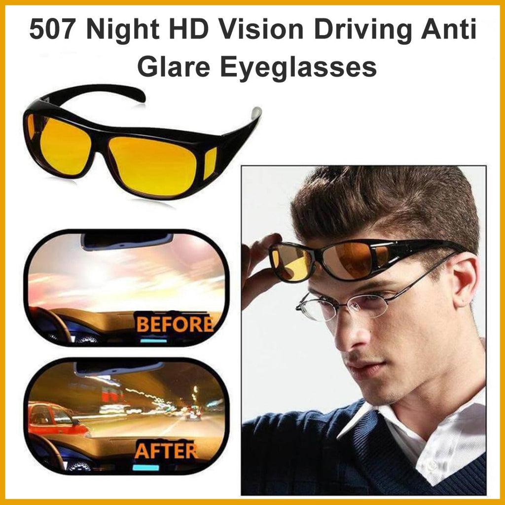 Stylish Safora anti-glare glasses for comfortable night driving.