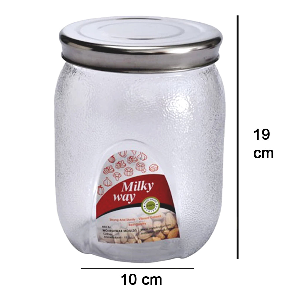 Plastic Mason Jar 2000ml with a secure lid, designed for leak-proof food preservation.