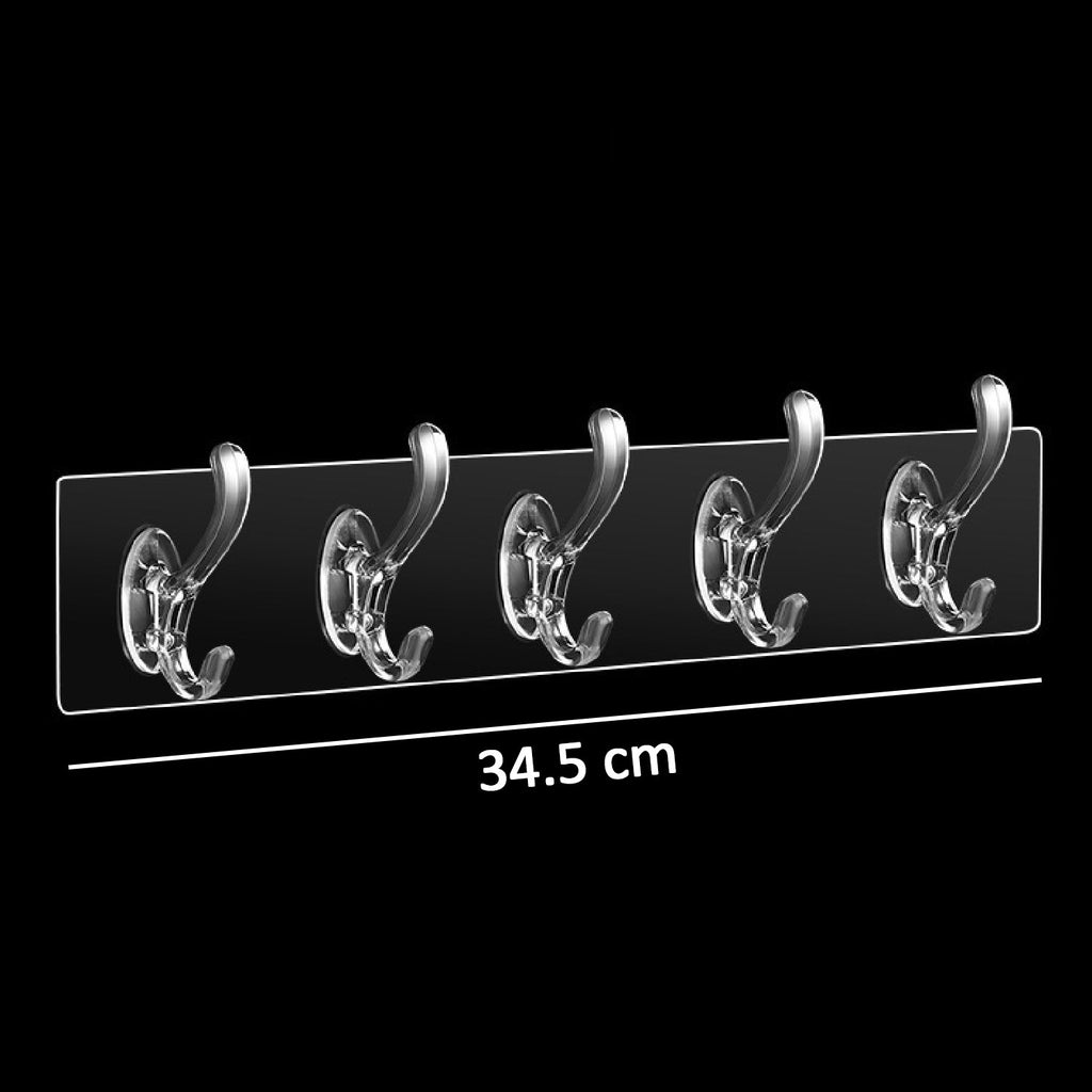 An adhesive wall hook seamlessly blended into a modern bathroom decor, perfect for towels or robes.