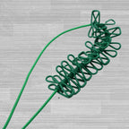 Hands demonstrating how to hang clothes using the portable drying rope clips.