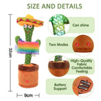 Dynamic dancing cactus toy demonstrating its fun spinning and wiggling movements.