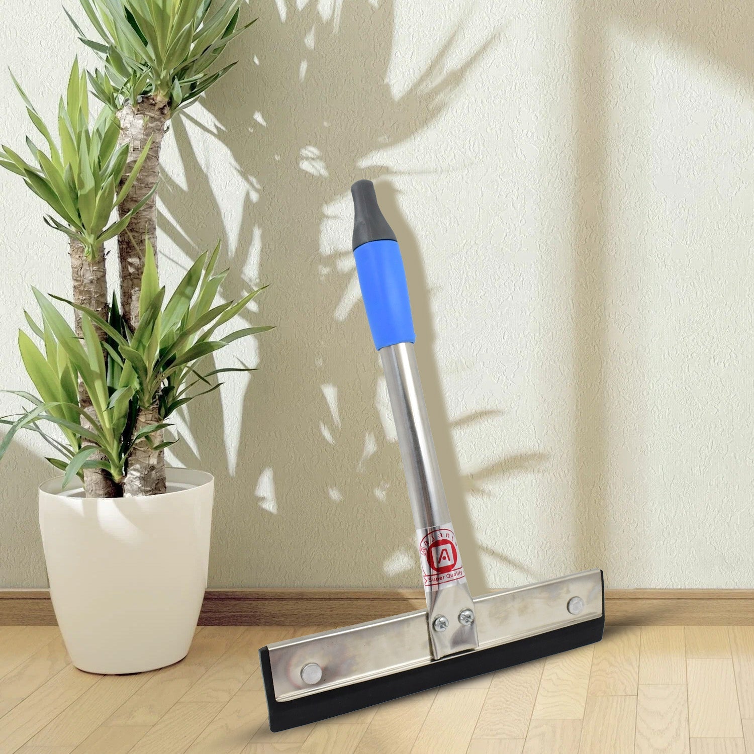 Strong stainless steel wiper blade for cleaning kitchen surfaces