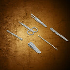 The complete 6-in-1 Nail Care Kit presented with its sturdy travel case.