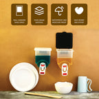 Side view of the 1100ml oil dispenser highlighting its space-saving design.